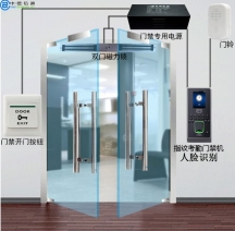 門禁指紋機人臉識別系統接線方法示意圖
